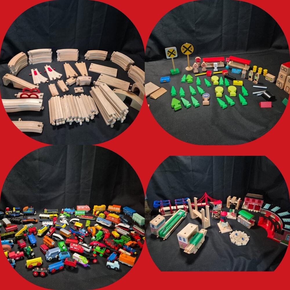 Huge Lot Thomas The Choo Choo Train , Brio , Melissa Doug Trains, Over 300 Pc